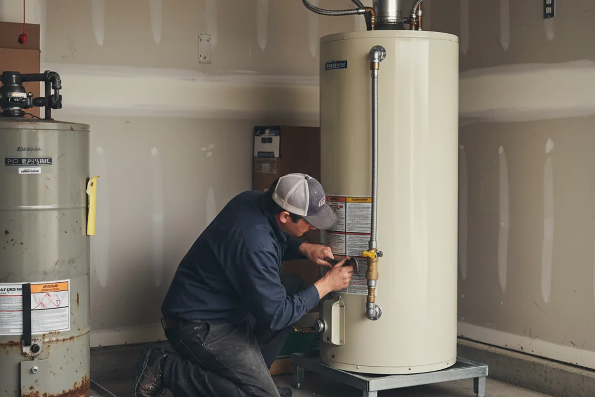 Water heater and shutoff valve replacement in Kokomo